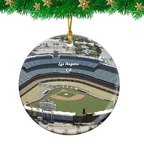 Dodger Stadium Christmas Ornament - 2.95' Ceramic Pendant - Personalized Holiday Souvenir