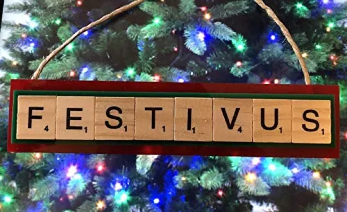 Festivus Seinfeld Christmas Ornament - Handcrafted Letters Tiles by SportzJoker