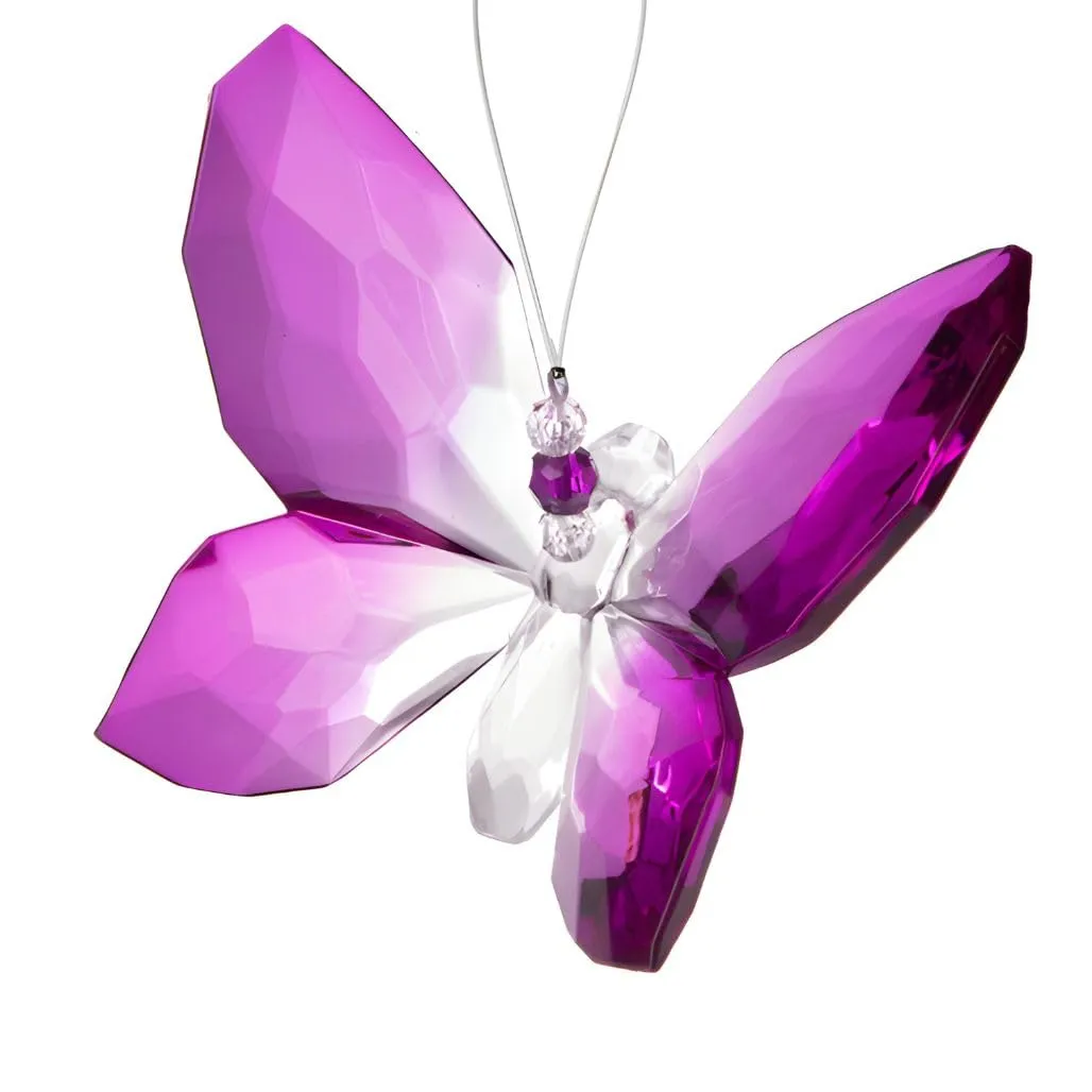 Ganz 5-Inch Hanging Purple Butterfly Ornament in Violet and Lavender Acrylic