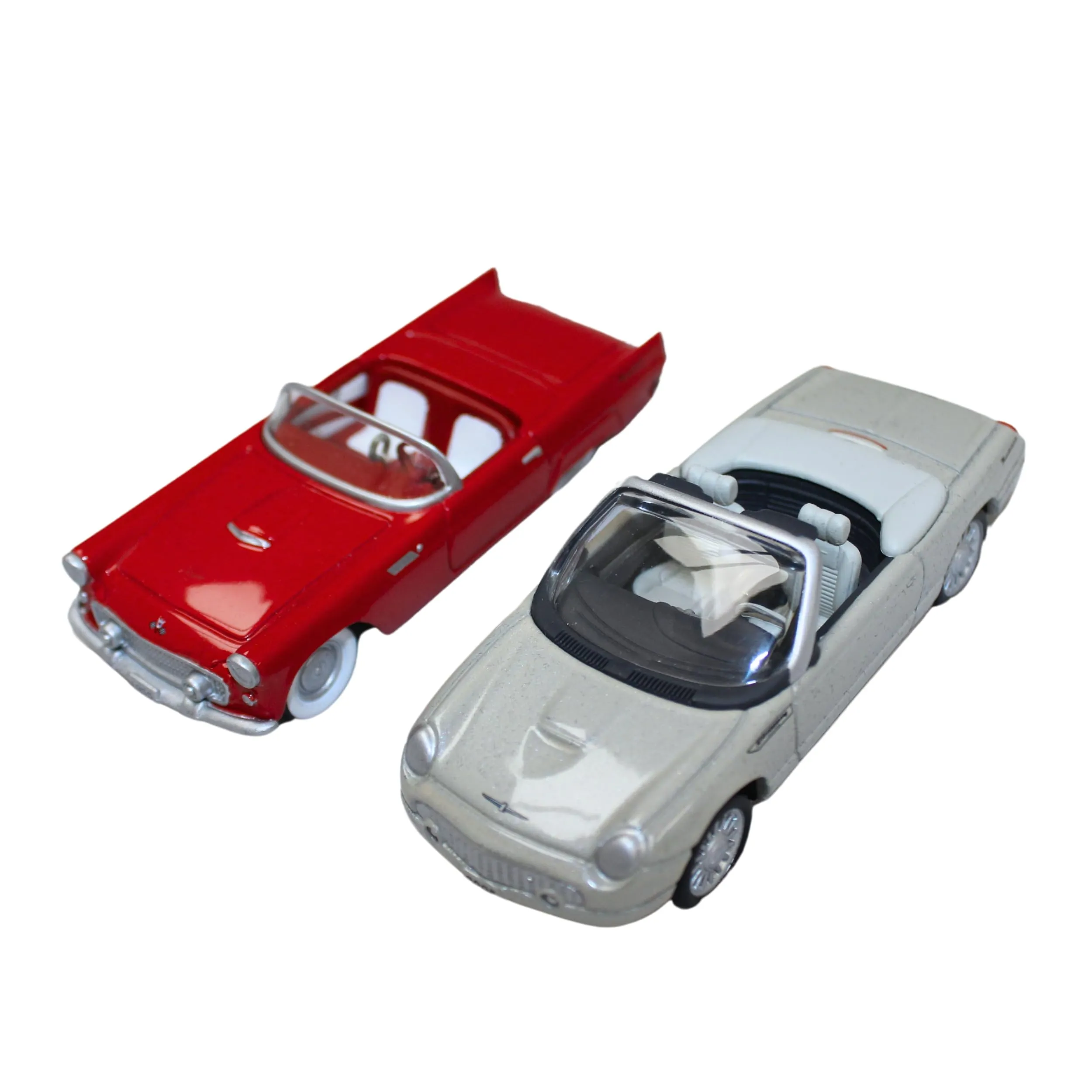 Hallmark Ford Thunderbird 50th Anniversary Ornament Set 1955 & 2005 Classic Cars