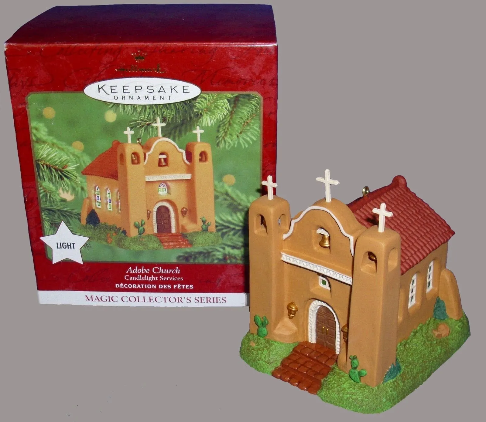 Hallmark Keepsake Ornament Adobe Church Candlelight Services 2000, 3.5' Mint Condition