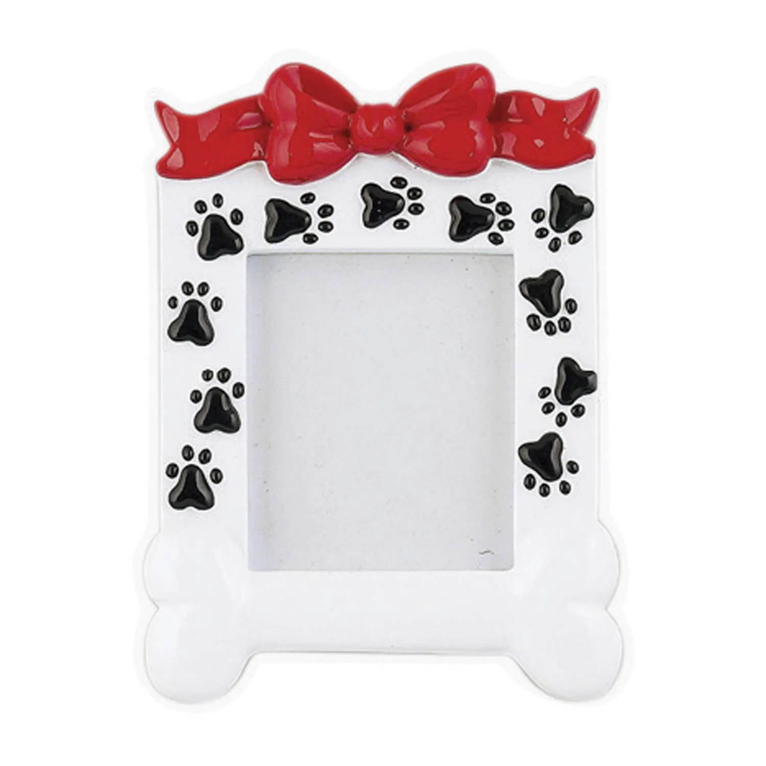 Personalized Dog Picture Frame Christmas Ornament 2024 – Custom Paw Print Hanging Frame